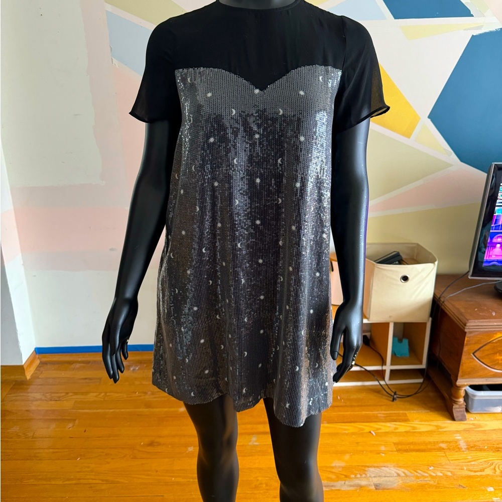 Moon and stars sequin dress